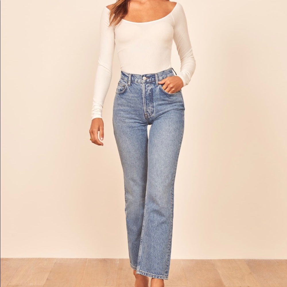 NWT Reformation Cynthia High Rise Straight Jean